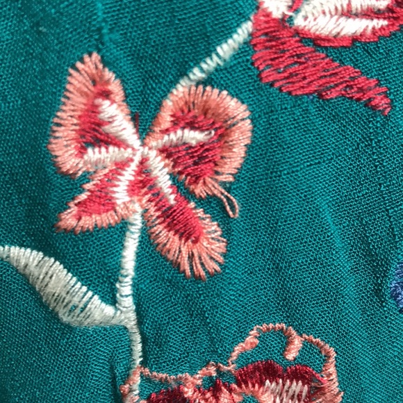 Flying tomatoe-Teal-floral Tunic-M - Picture 10 of 13